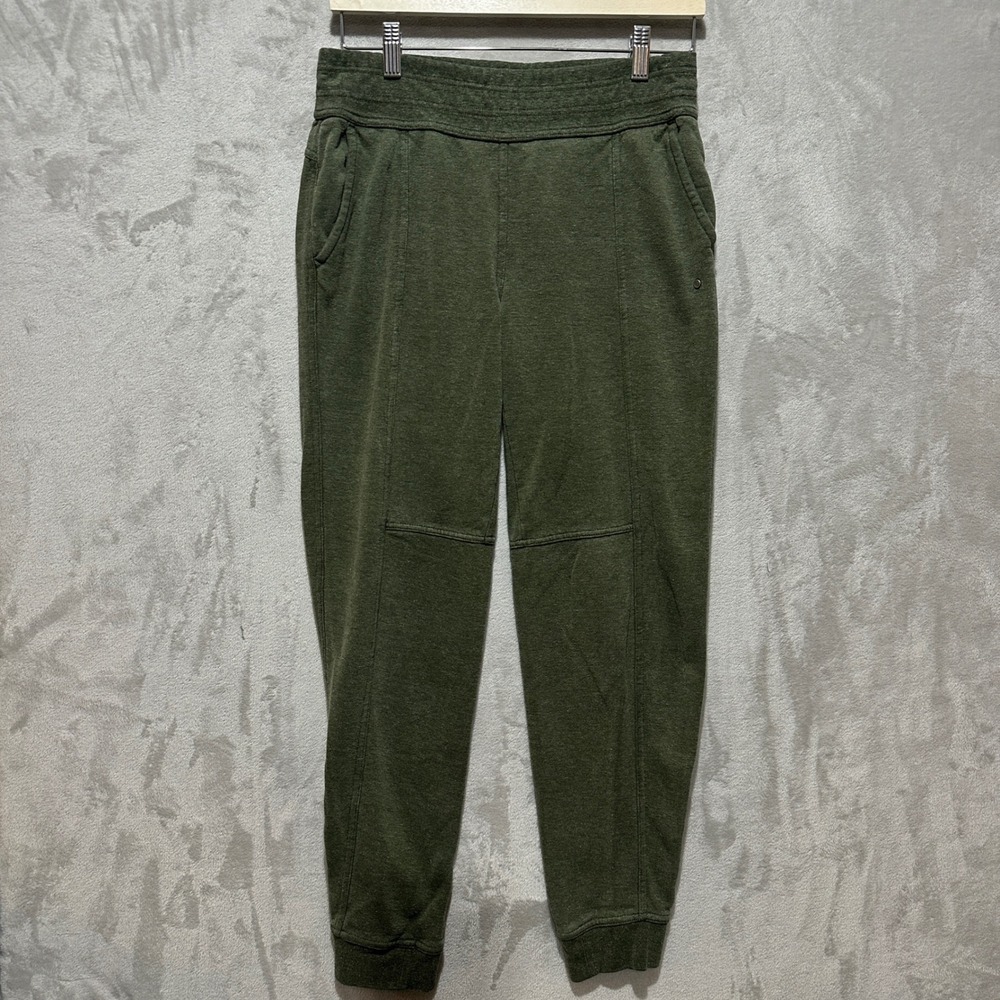 Prana Womens Medium Green Heathered Jogger Sweatpants Sustainable Quality Yoga